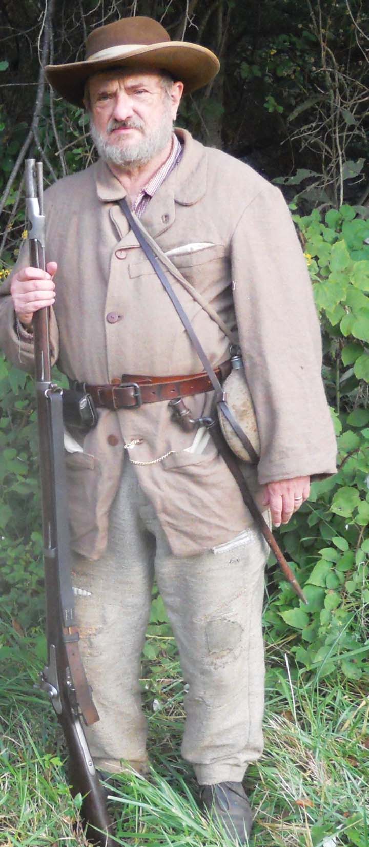 Outfitted reenactor